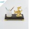 Elegant Golden Dragon Desktop Gift with Pen Holder