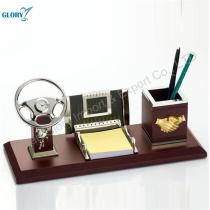 Personalized Steering Wheel Clock Gifts for Men with Pen Holder