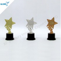 Gold Silver Bronze Plastic Star Cheap Trophies
