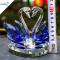 Wholesale Blue Swans Crystal Wedding Gifts for Souvenir