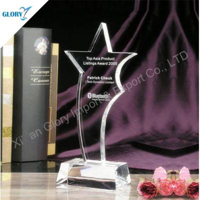 New Engraving Crystal Glass Star Trophies