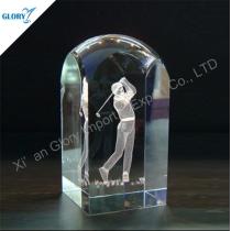 Action 3D Crystal Golf Themed Gifts