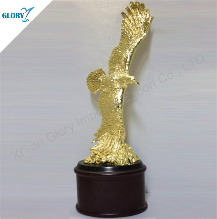 Custom Golden Metal Trophy Eagle Awards