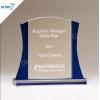 Custom Blue Crystal Award Trophy for Souvenir