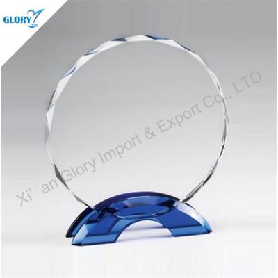 Round Shape Award Crystal Circle Plaque