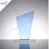Blank Light Blue Glass Trophy Award for Souvenir