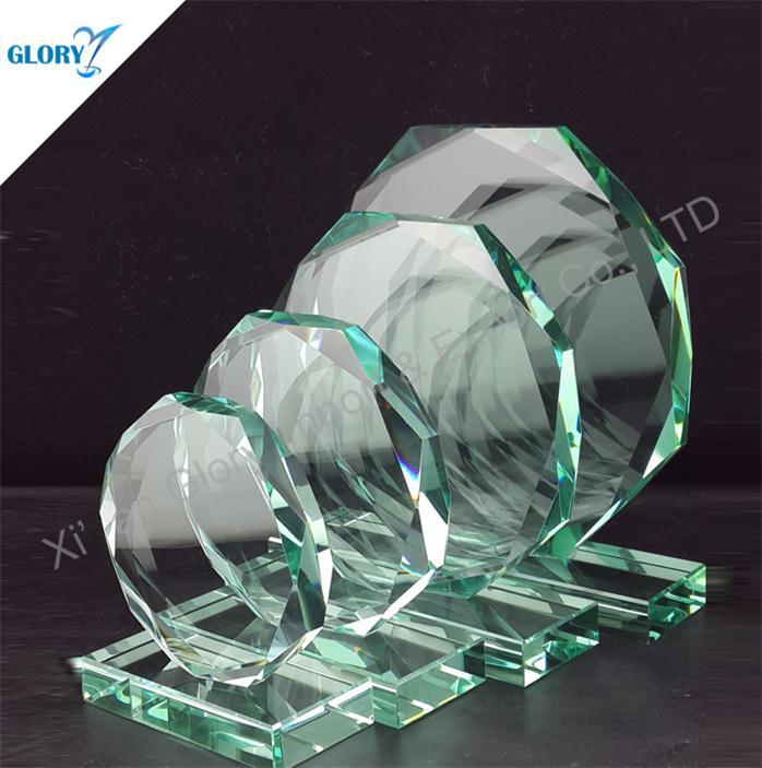 Wholesale Blank Octagon Glass Awards Trophies 