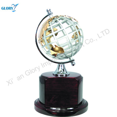 Metal Globe Table Decoration Globe Trophy for Gift