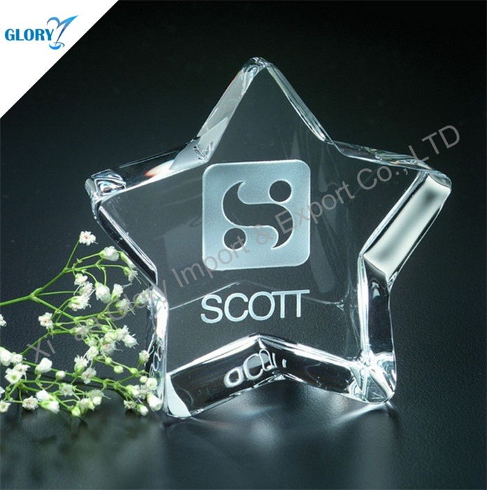 Wholesale Crystal Stars with Logo Engraved 