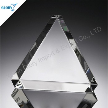 Custom Glass Crystal Triangle Cube for Paperweight