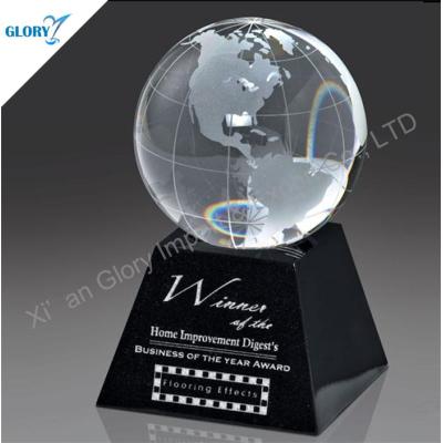 Clear Globe Anniversary Crystal Ball Trophy for Award Show