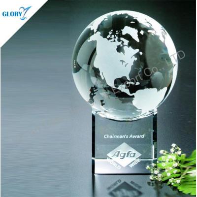 Anniversary Glass Globe Crystal Awards for Souvenir