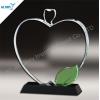 Custom Apple Shaped Crystal Award Trophy