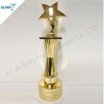 Wholesale Award Gold Plated Metal Star Trophy