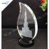Custom Trophy Crystal Flame Award with Black Base