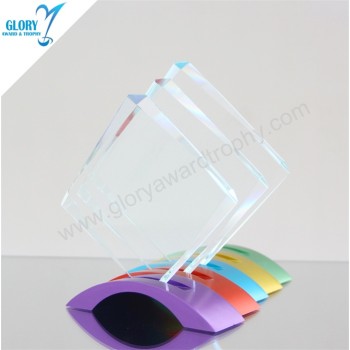Wholesale New Design Blank Plaques Crystal Glass Trophies for Award Show