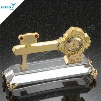 Golden Key Shaped Cystal Award Trophy