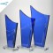Blank Blue Iceberg Plaques Awards Etched Glass Trophies
