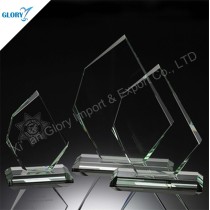 China Quality Blank Jade Glass Trophies for Engraving