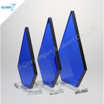 Online Custom Design Blank Crystal Glass Awards Trophies