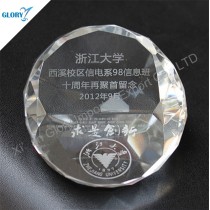 Wholesale Engraved Crystal Glass Diamond Shaped Paperweight