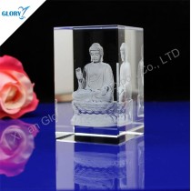 Quality Laser Engraved Photo 3d Crystal Cube for Souvenir