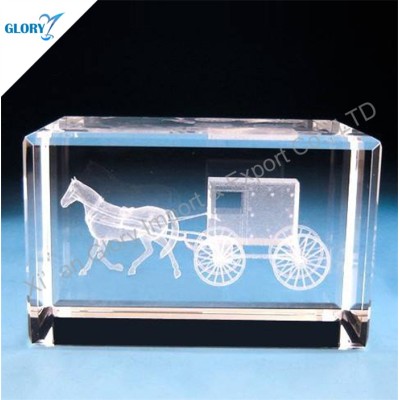 Quality Blank K9 Crystal Cube for 3d Laser Engraving