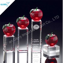 Antique Red Crystal Apple Trophy for Award Show