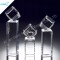 Custom Engraved Pillar Crystal Square Trophy for Business Gift