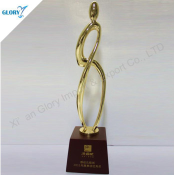 Custom Golden Metal Trophy Figurines