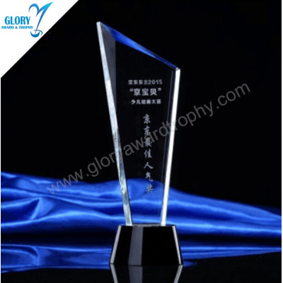 Custom Engraved Crystal Plaques Business Award Trophies