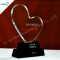 Custom Heart Shaped Crystal Glass Awards and Trophies