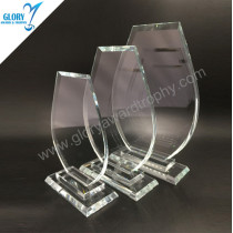 China Cheap crystal glass trophy awards plaque vender
