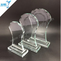China Pujiang cheap crystal glass trophies awards fengshui style