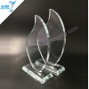 China new customized flame clear glass trophy awards 2018