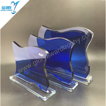China Blue stock glass trophy award medals wholesale