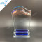 Wholesale China blue clear glass trophy plaque 2018