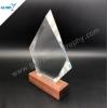 Elegant iceberg glass trophies with wooden base