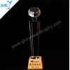 Diamond crystal trophy with wooden base