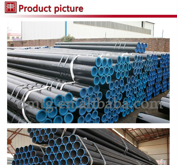 schedule 40 stpg370 seamless carbon round black steel pipe
