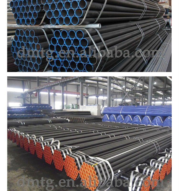 schedule 40 stpg370 seamless carbon round black steel pipe