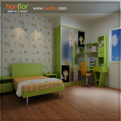 anti-scratch vinyl flooring for warm and sweet  bedroom