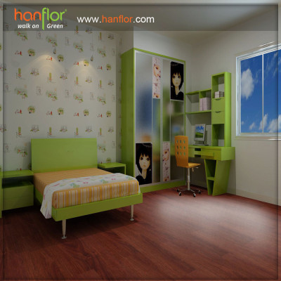 anti-scratch pvc flooring for warm and sweet bedroom