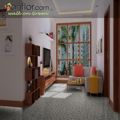 pvc floor tile  waterproof for parlor HVT8141-3