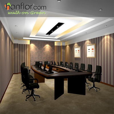 pvc floor tile slate embossed smooth for conference room HVT2013
