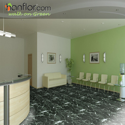 pvc floor tile slate embossed smooth for conference room HVT2014