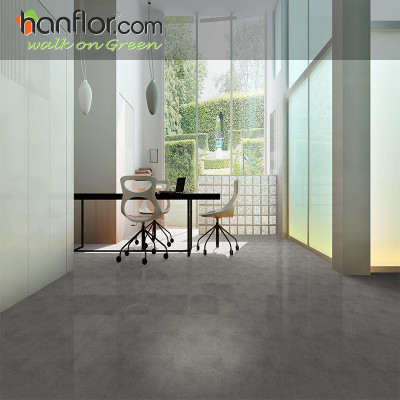 pvc floor tile marble looking smooth for study room beige color