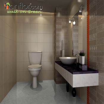 pvc floor tile slate embossed  smooth for toilet HVT2032-1