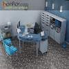 pvc floor tile cobblestone looking easy clean for office HVT2058-2