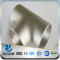 YSW long straight stainless steel tee joint pipe tube pipe fittings